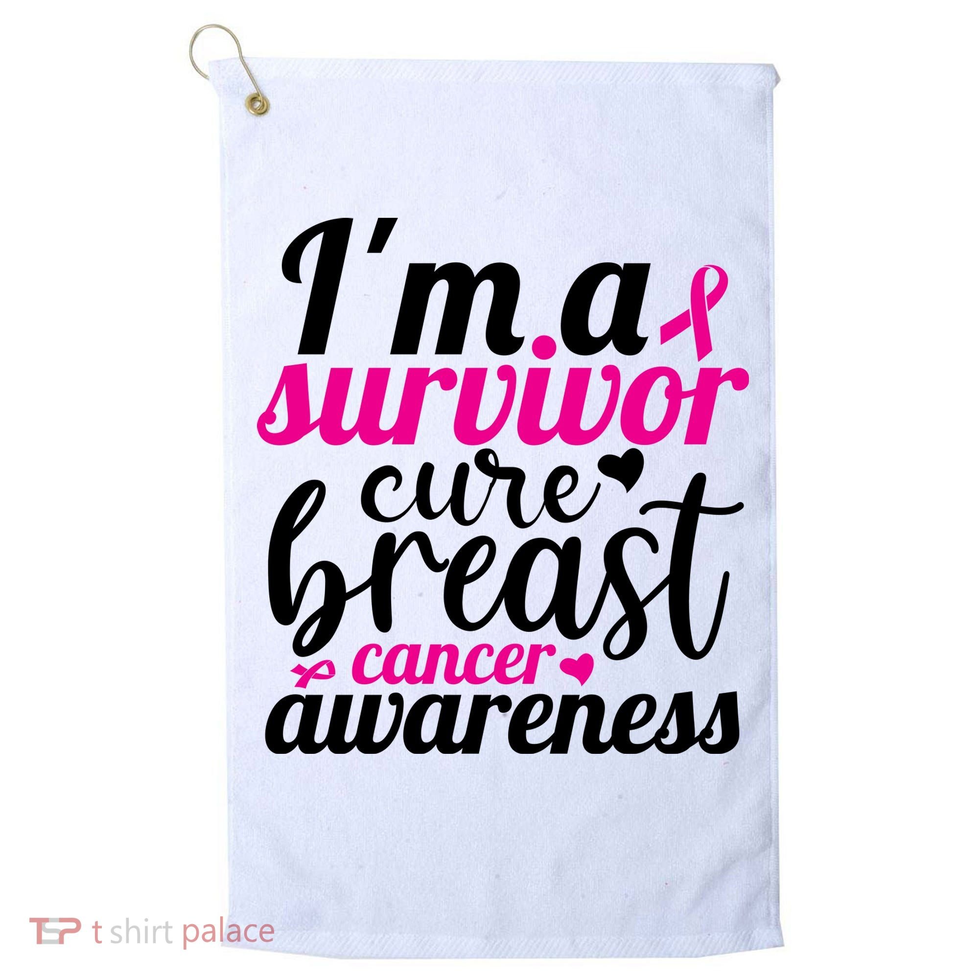 I'm A Survivor Cure Breast Cancer Awareness Golf Towel