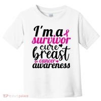 I'm A Survivor Cure Breast Cancer Awareness Toddler T-Shirt thumb 0
