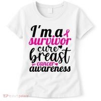 I'm A Survivor Cure Breast Cancer Awareness Women's T-Shirt thumb 0
