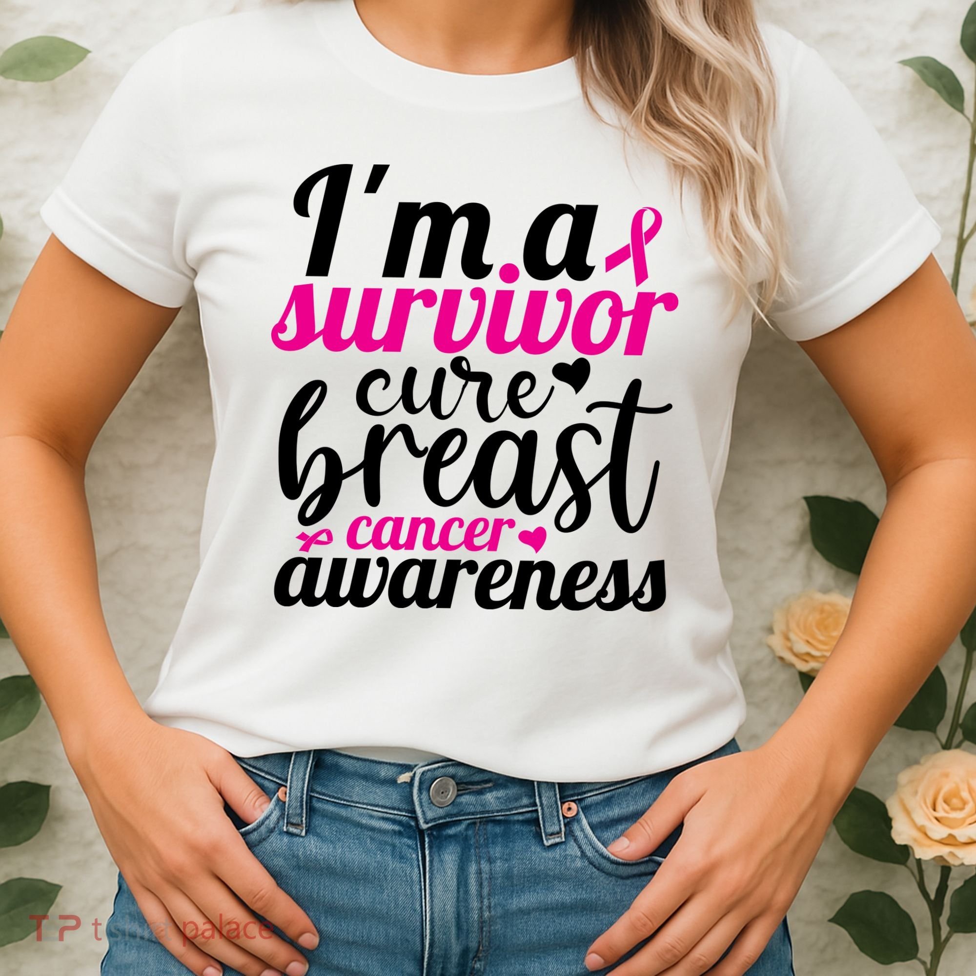 I'm A Survivor Cure Breast Cancer Awareness Women's T-Shirt