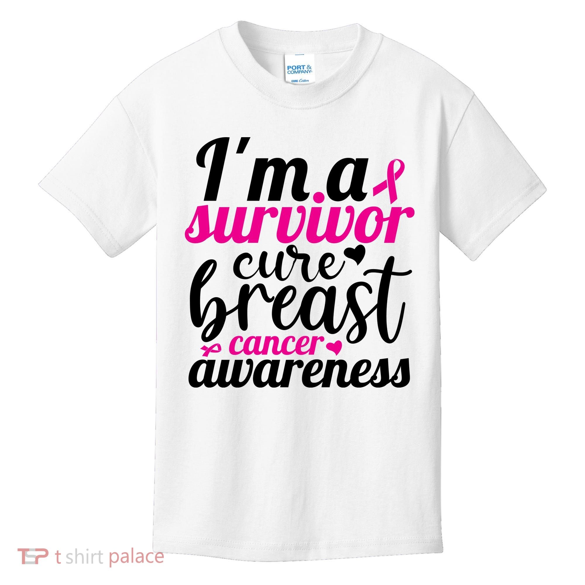 I'm A Survivor Cure Breast Cancer Awareness Kids T-Shirt