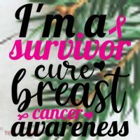 I'm A Survivor Cure Breast Cancer Awareness Ornament thumb 1