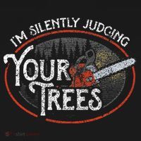 I Am Silently Judging Your Trees Arborist Tree Climbing Baby Bodysuit thumb 2