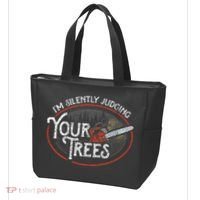 I Am Silently Judging Your Trees Arborist Tree Climbing Tote Bag thumb 3