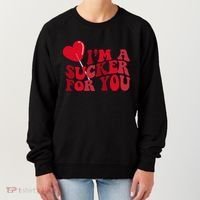 Im A Sucker For You Valentines Day Gift Retro Women's Sweatshirt thumb 0