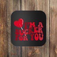 Im A Sucker For You Valentines Day Gift Retro Coaster thumb 0