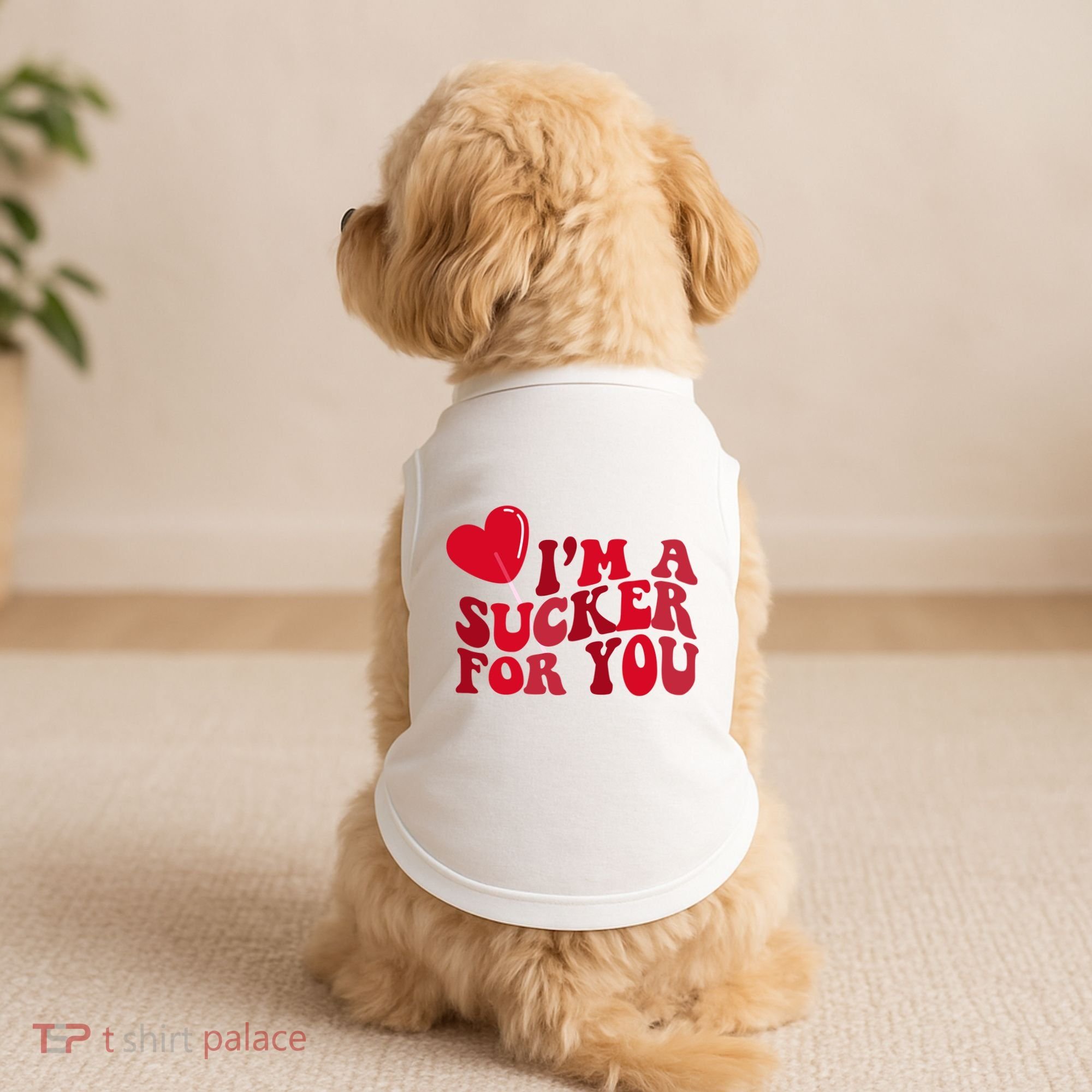 Im A Sucker For You Valentines Day Gift Retro Doggie Tank