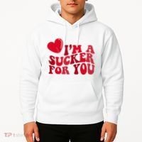 Im A Sucker For You Valentines Day Gift Retro Hoodie thumb 2