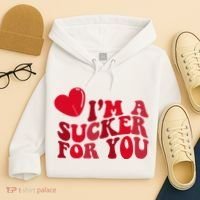 Im A Sucker For You Valentines Day Gift Retro Hoodie thumb 4