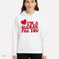 Im A Sucker For You Valentines Day Gift Retro Hoodie thumb 5