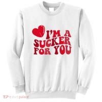 Im A Sucker For You Valentines Day Gift Retro Sweatshirt thumb 0