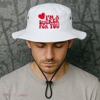 Im A Sucker For You Valentines Day Gift Retro Bucket Hat thumb 2