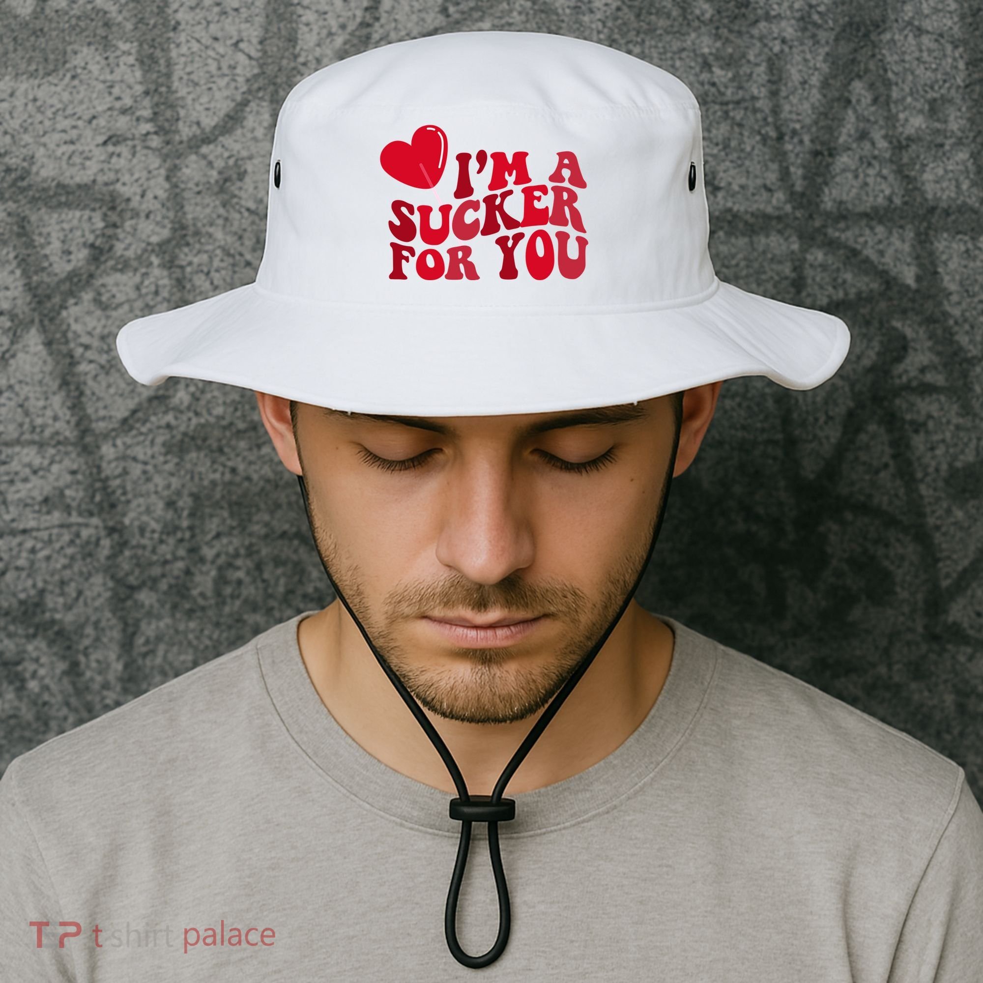 Im A Sucker For You Valentines Day Gift Retro Bucket Hat