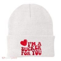Im A Sucker For You Valentines Day Gift Retro Beanie thumb 0