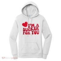 Im A Sucker For You Valentines Day Gift Retro Women's Hoodie thumb 0