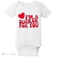 Im A Sucker For You Valentines Day Gift Retro Baby Bodysuit thumb 0
