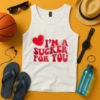 Im A Sucker For You Valentines Day Gift Retro Tank Top thumb 4