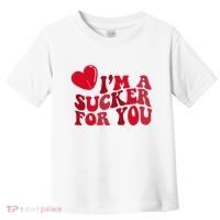 Im A Sucker For You Valentines Day Gift Retro Toddler T-Shirt thumb 0