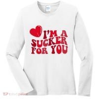 Im A Sucker For You Valentines Day Gift Retro Women's Long Sleeve Shirt thumb 0