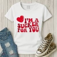 Im A Sucker For You Valentines Day Gift Retro Women's T-Shirt thumb 3