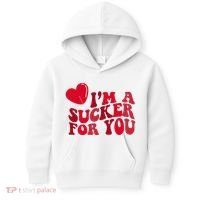 Im A Sucker For You Valentines Day Gift Retro Kids Hoodie thumb 0