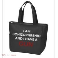 I Am Schizophrenic And I Have A Gun Tote Bag thumb 3