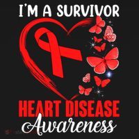 I'm A Survivor Heart Disease Awareness Month Butterfly Heart Great Gift Women's Hoodie thumb 2
