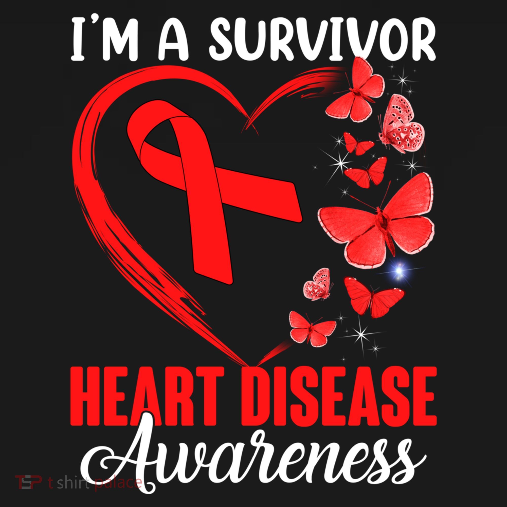 I'm A Survivor Heart Disease Awareness Month Butterfly Heart Great Gift Women's Hoodie