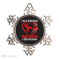 I'm A Survivor Heart Disease Awareness Month Butterfly Heart Great Gift Ornament thumb 0