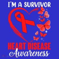 I'm A Survivor Heart Disease Awareness Month Butterfly Heart Great Gift T-Shirt thumb 7