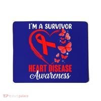 I'm A Survivor Heart Disease Awareness Month Butterfly Heart Great Gift Mousepad thumb 0
