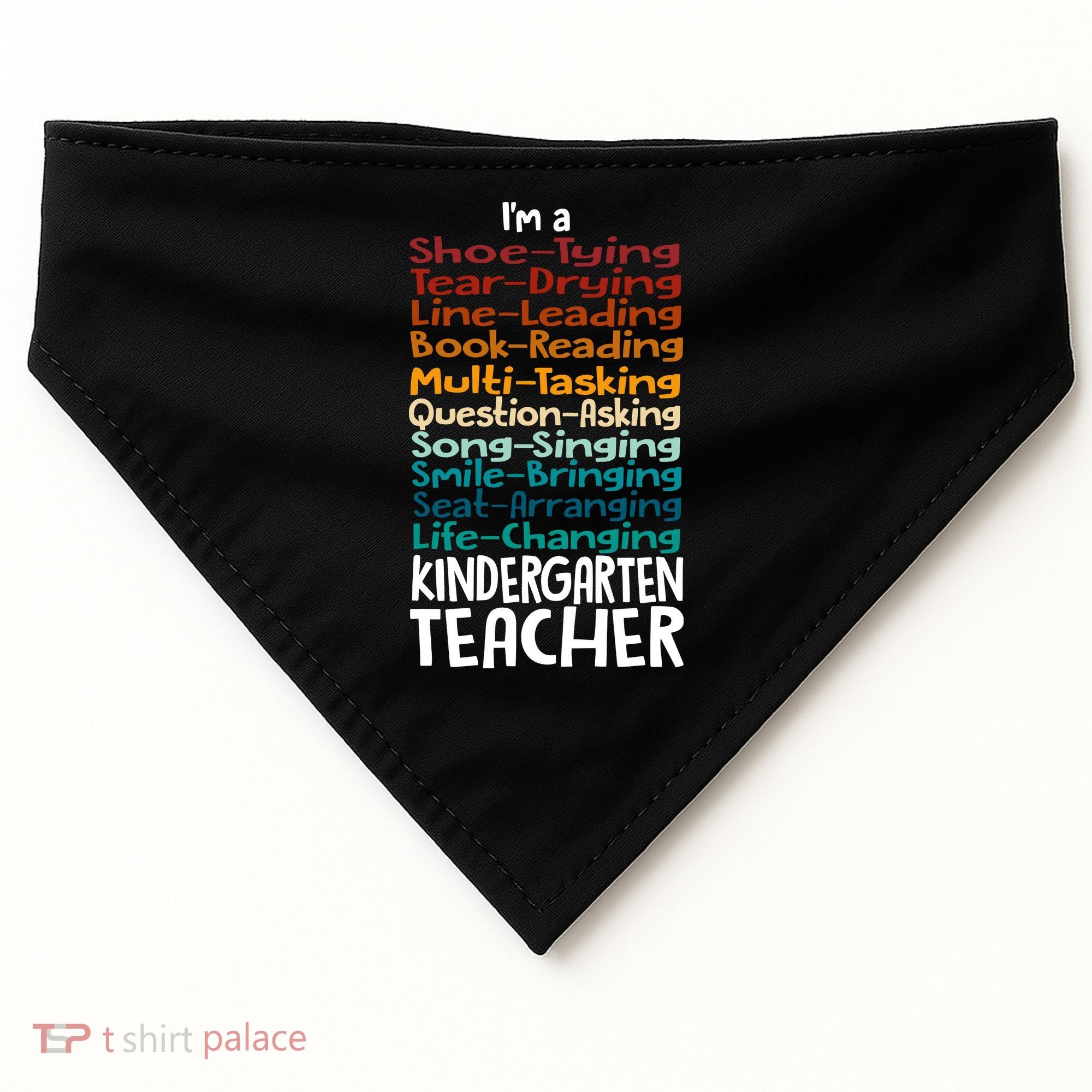 Im A Shoe Tying Tear Drying Line Leading Book Reading Kindergarten Teacher USA-Made Doggie Bandana