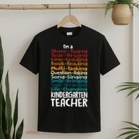 Im A Shoe Tying Tear Drying Line Leading Book Reading Kindergarten Teacher T-Shirt thumb 2