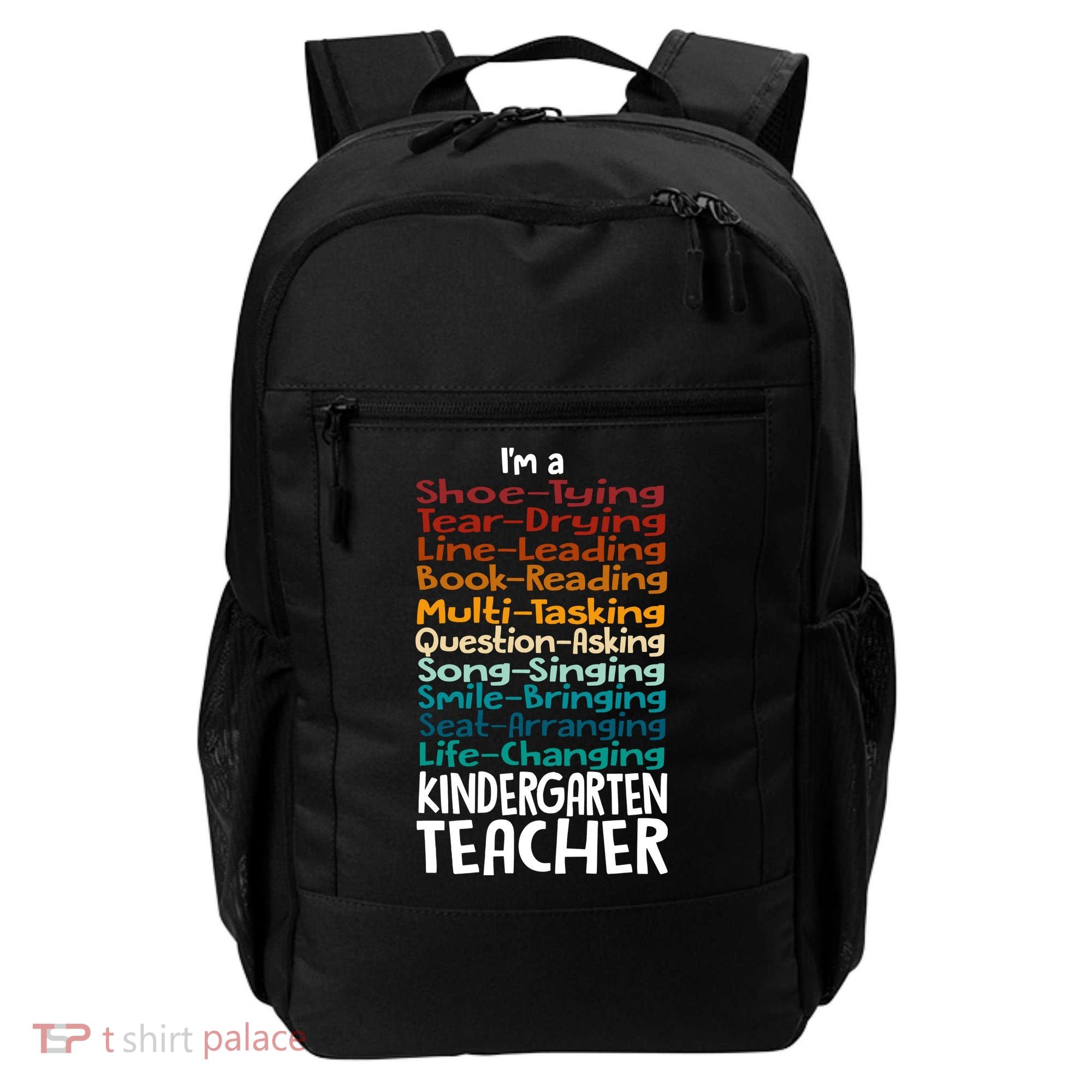 Im A Shoe Tying Tear Drying Line Leading Book Reading Kindergarten Teacher Backpack
