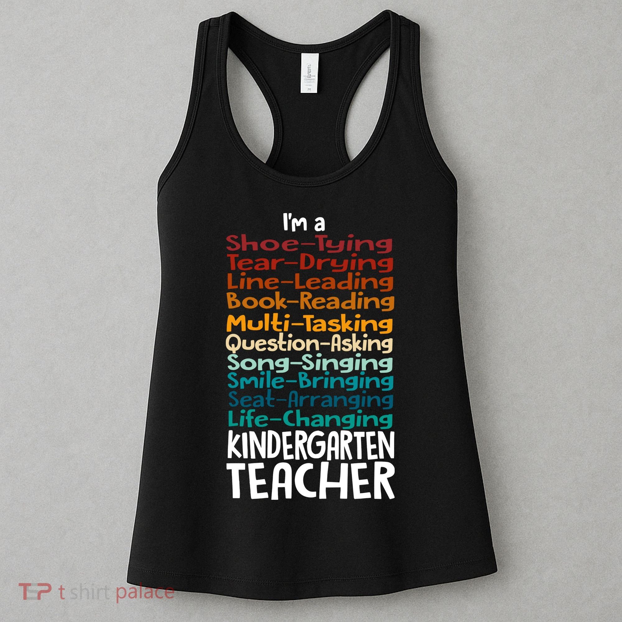 Im A Shoe Tying Tear Drying Line Leading Book Reading Kindergarten Teacher Women's Tank Top