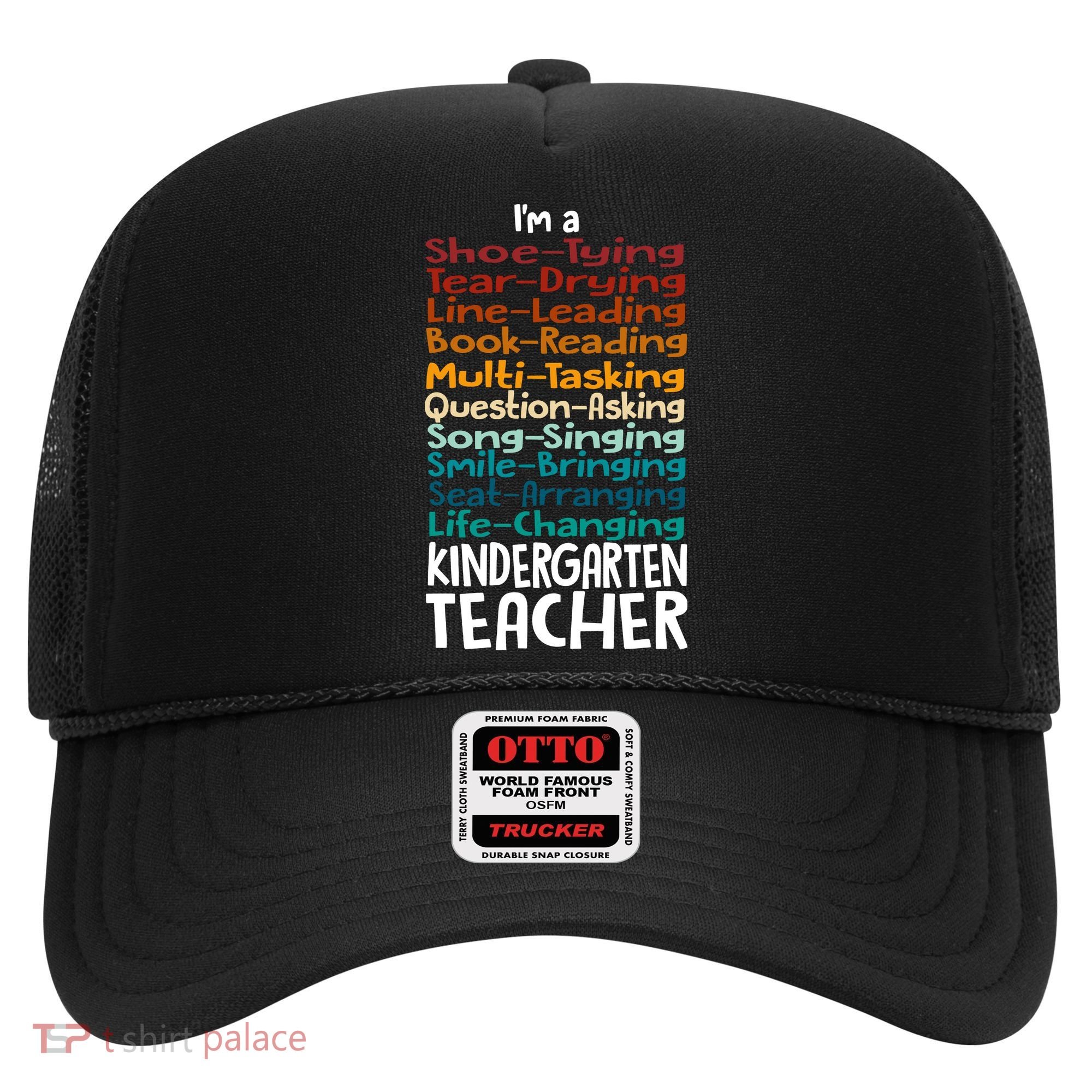 Im A Shoe Tying Tear Drying Line Leading Book Reading Kindergarten Teacher Hat