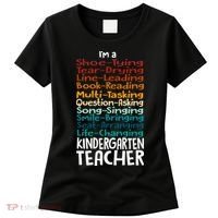 Im A Shoe Tying Tear Drying Line Leading Book Reading Kindergarten Teacher Women's T-Shirt thumb 0