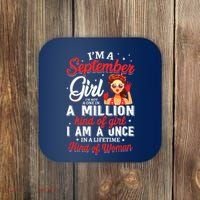 Im A September Girl Birthday Gifts Coaster thumb 0