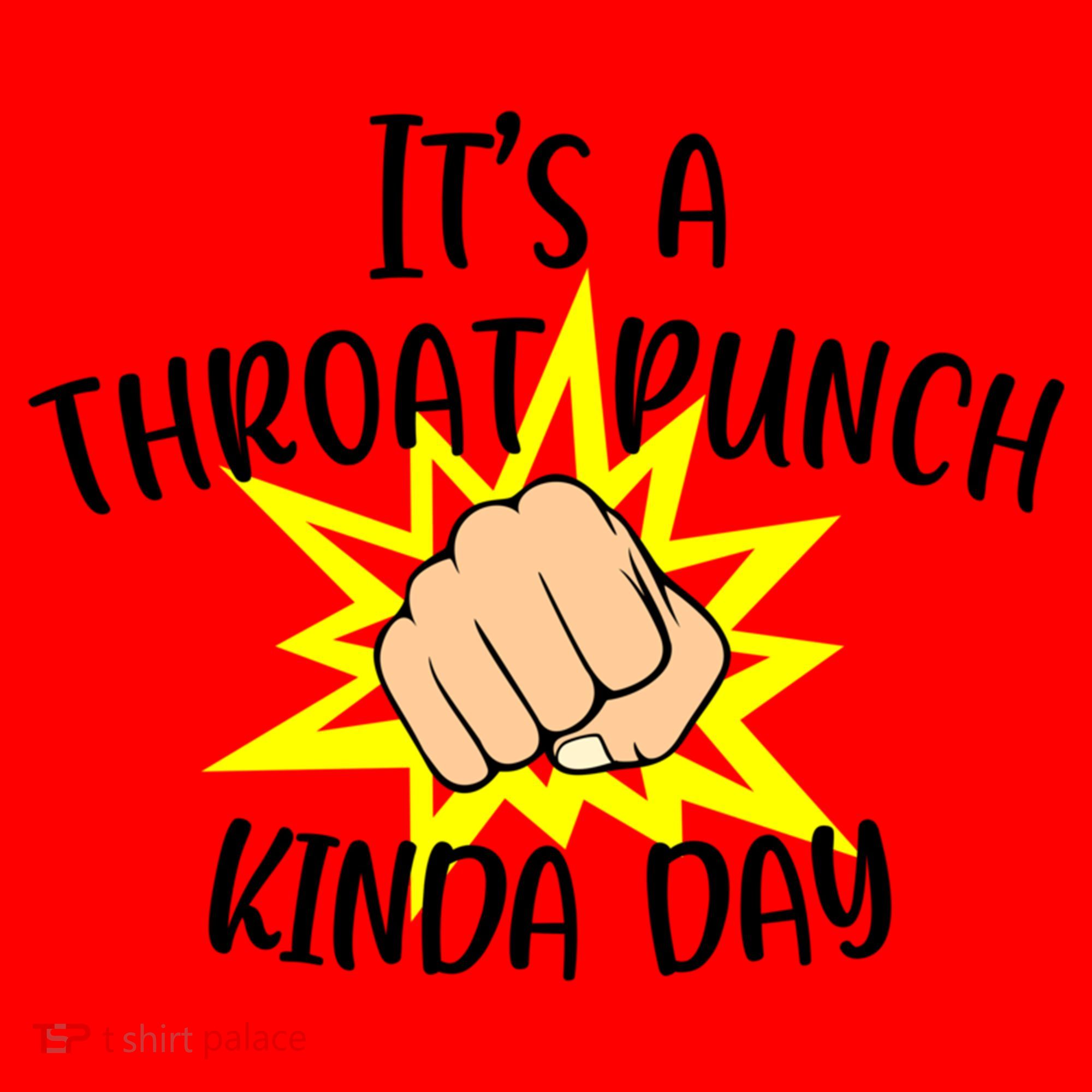 It's A Throat Punch Kinda Day Funny Punch Meme Gift Santa Hat