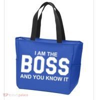 I Am The Boss And You Know Imeaningful Gift I Am The Boss Tee Funny Cute Gift Tote Bag thumb 3