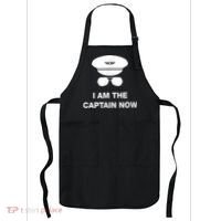 I Am The Captain Now Funny Pilot Apron thumb 0
