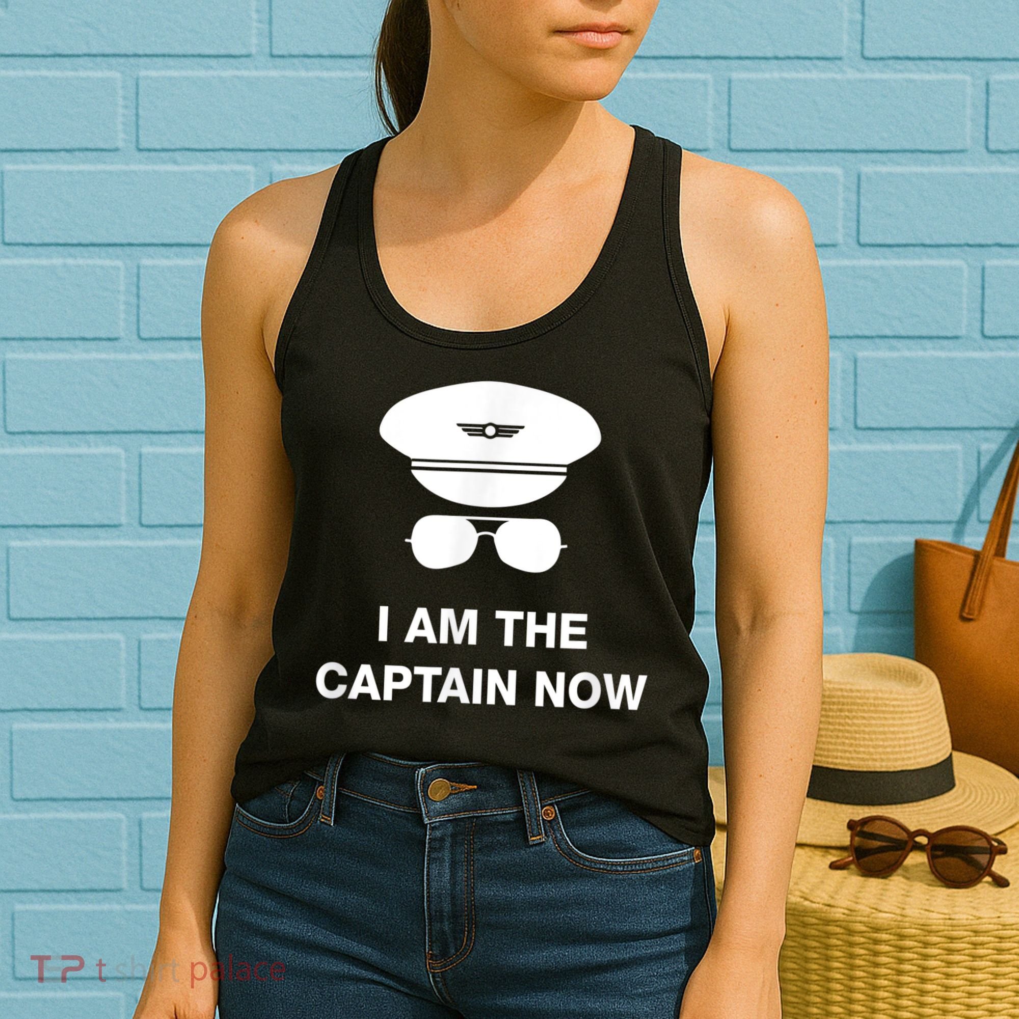 I Am The Captain Now Funny Pilot Women's Tank Top