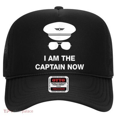 I Am The Captain Now Funny Pilot Hat