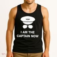 I Am The Captain Now Funny Pilot Tank Top thumb 3