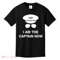 I Am The Captain Now Funny Pilot Kids T-Shirt thumb 0