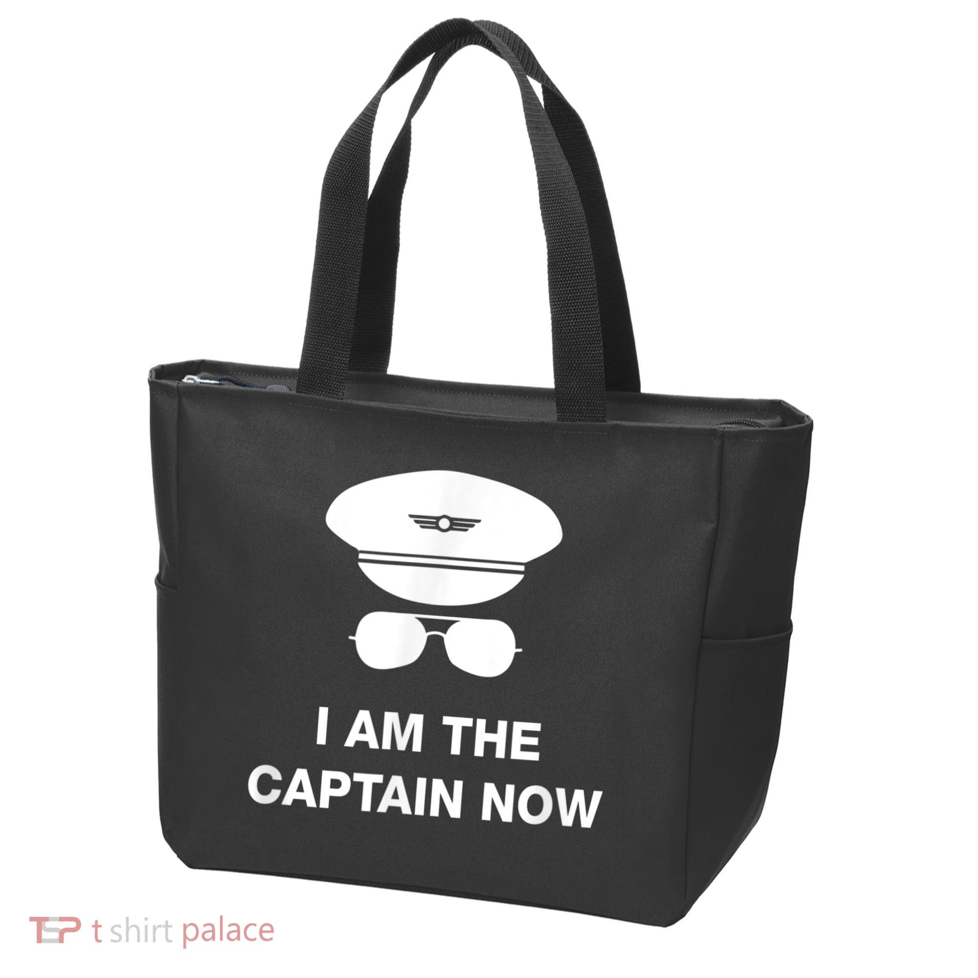 I Am The Captain Now Funny Pilot Tote Bag