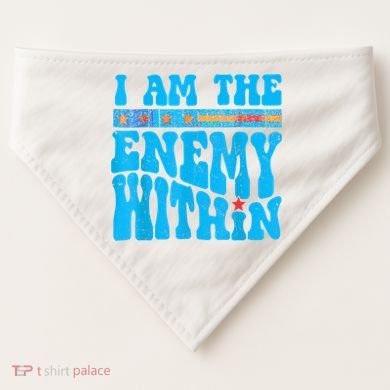 I Am The Enemy Within I Am The Enemy Within America USA-Made Doggie Bandana