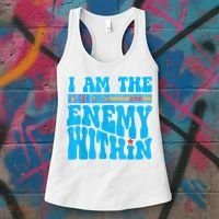 I Am The Enemy Within I Am The Enemy Within America Women's Tank Top thumb 3
