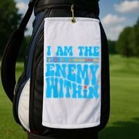 I Am The Enemy Within I Am The Enemy Within America Golf Towel thumb 2