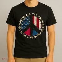 Imagine All The People Living Life In Peace Hippie Lover T-Shirt thumb 3